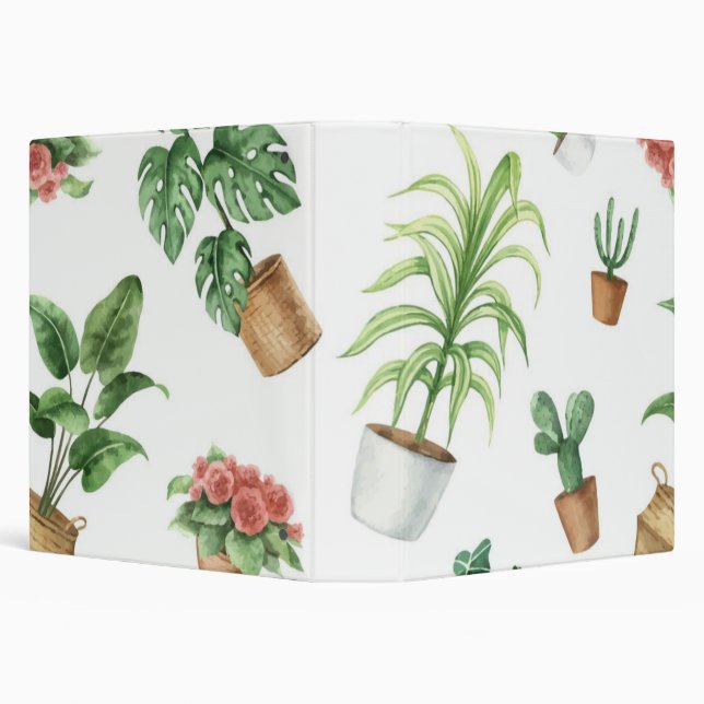 Plant pattern 3 ring binder (Background)