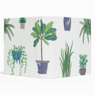 Plant pattern 3 ring binder