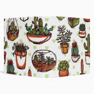 Plant pattern 3 ring binder