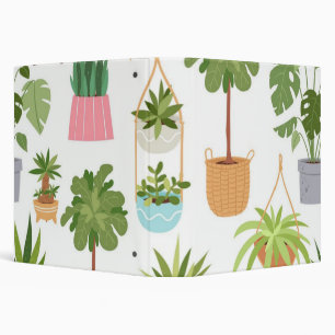 Plant pattern 3 ring binder