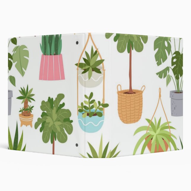 Plant pattern 3 ring binder (Background)
