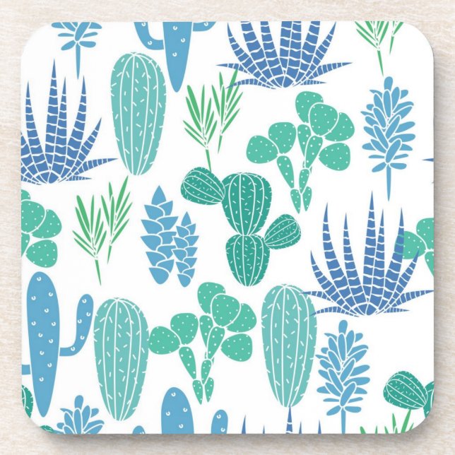 Plant pattern beverage coaster (Front)