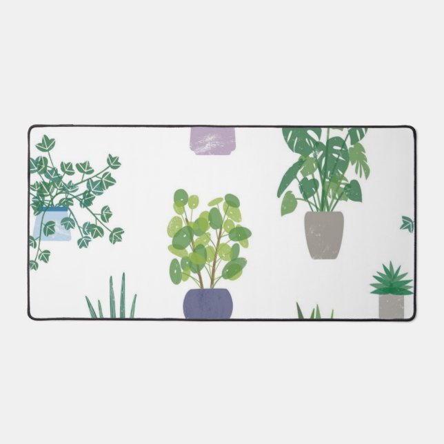 Plant pattern desk mat (Front)