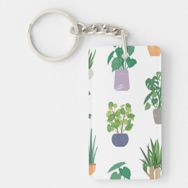 Plant pattern keychain (Front)