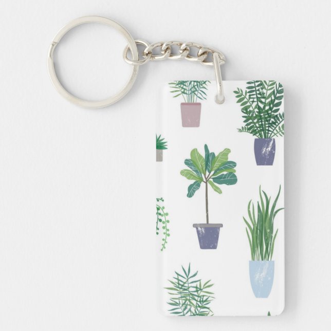 Plant pattern keychain (Front)