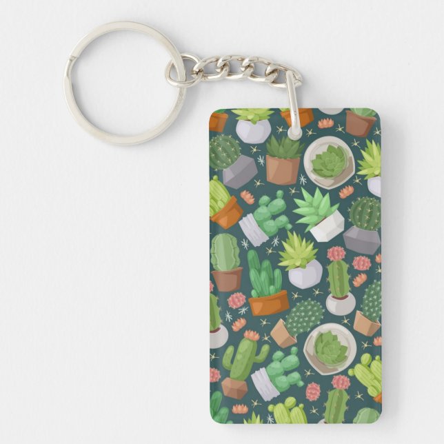 Plant pattern keychain (Front)