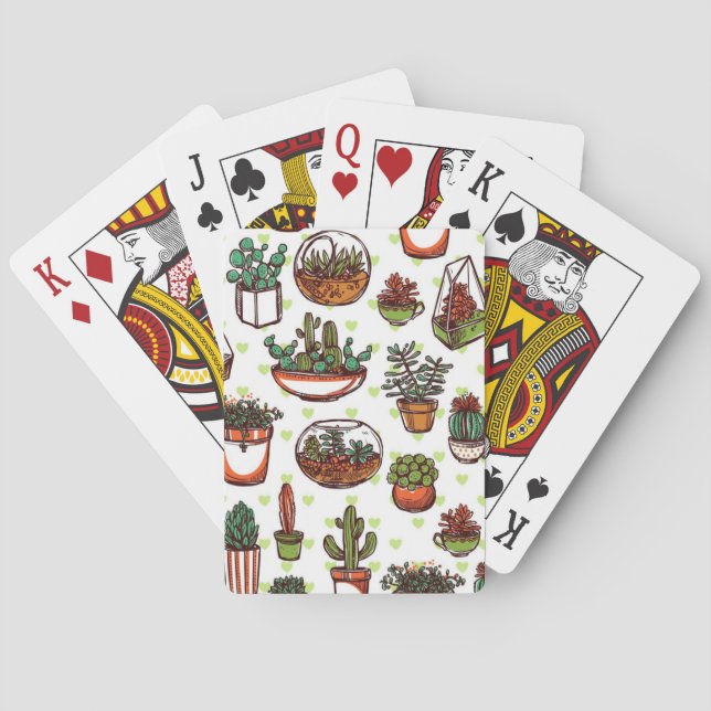 Plant pattern poker cards (Back)