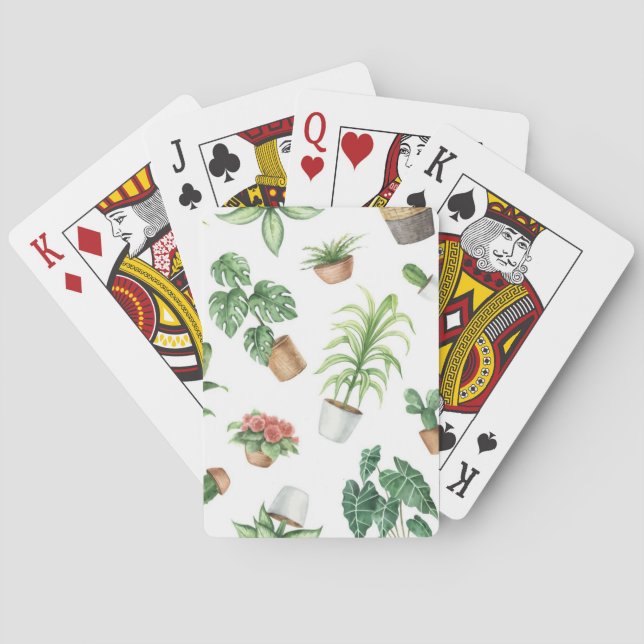Plant pattern poker cards (Back)