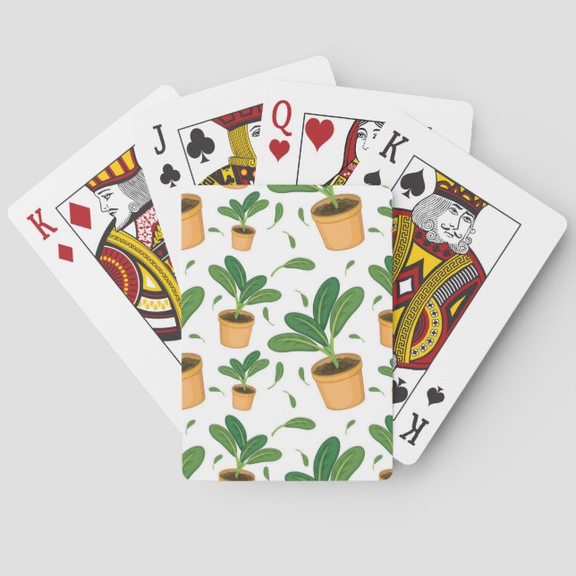 Plant pattern poker cards (Back)