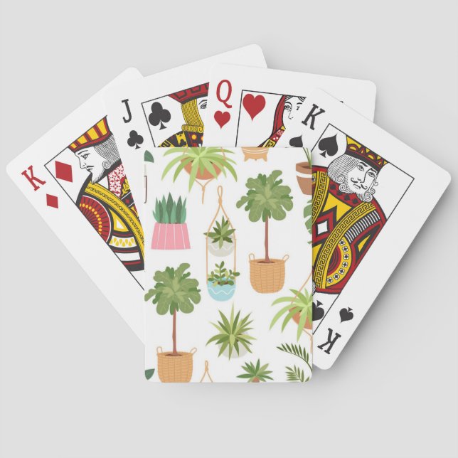 Plant pattern poker cards (Back)