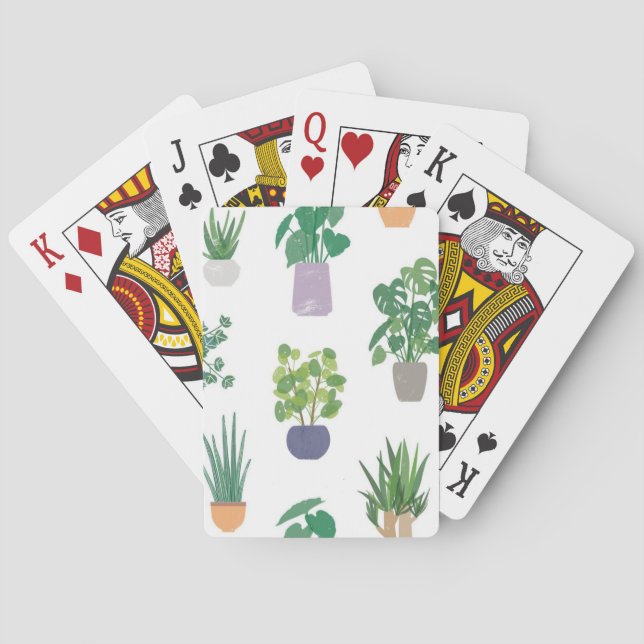 Plant pattern poker cards (Back)