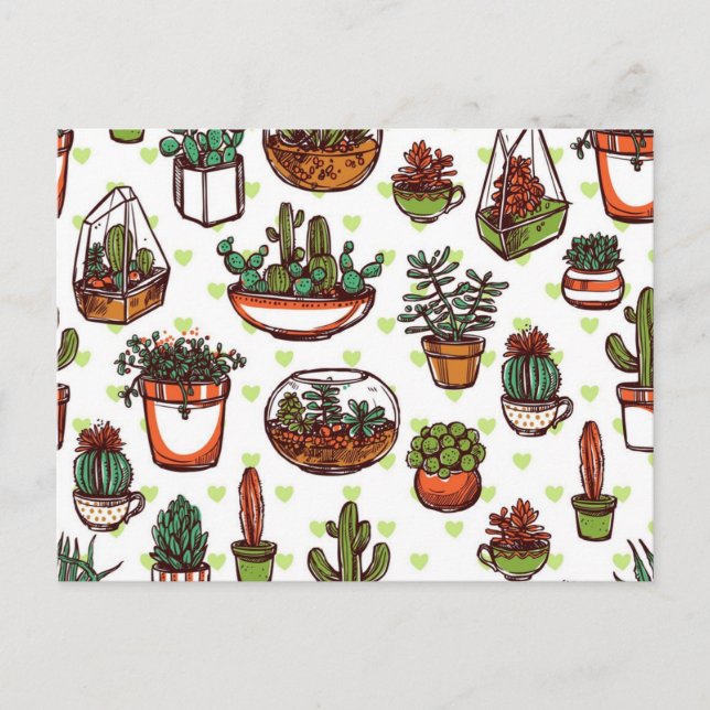 Plant pattern postcard (Front)