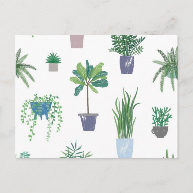 Plant pattern postcard (Front)