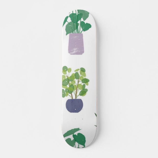 Plant pattern skateboard (Front)