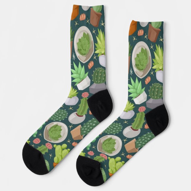 Plant pattern socks (Left)