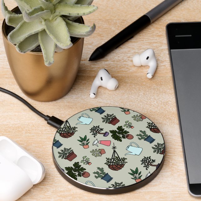 Plant Pattern Wireless Charger (Desk 2)