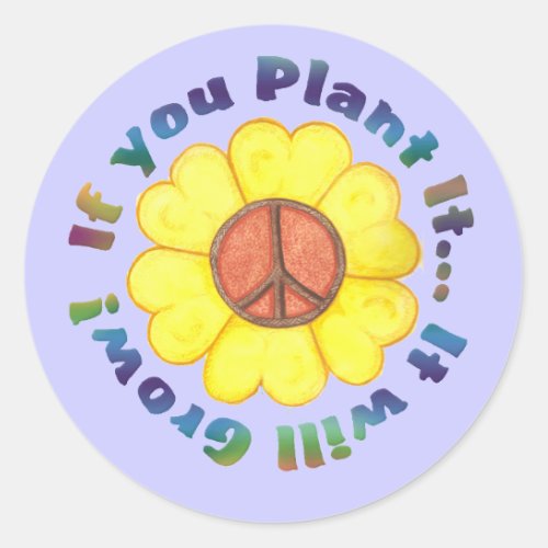 Plant Peace Sticker