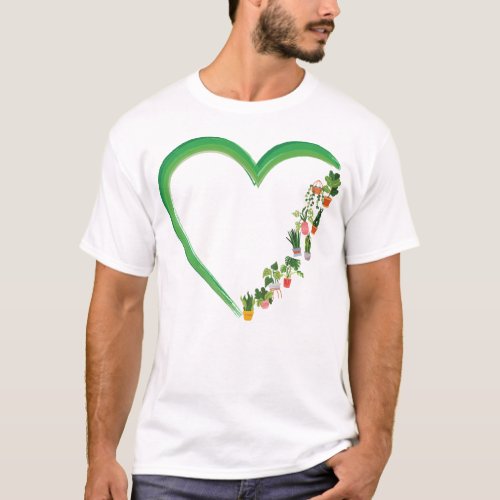 Plant Plant Heart Heart T_Shirt
