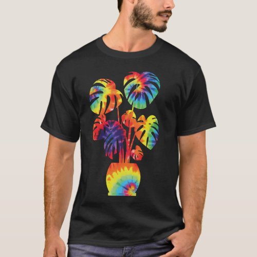 Plant Plant Tie Dye Tie Dye Monstera T_Shirt