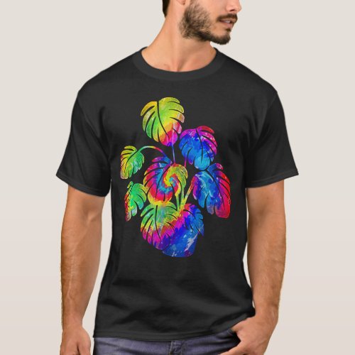 Plant Plant Tie Dye Tie Dye Monstera T_Shirt