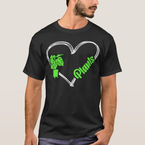 Plant Plants Heart Monstera T_Shirt