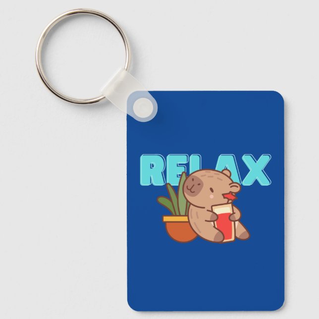 Plant Pot Capybara Keyholder Keychain (Front)