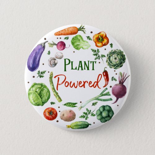 Plant_Powered Designs Pinback Button