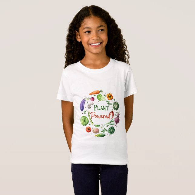 Plant-Powered Girls T-Shirt (Front Full)