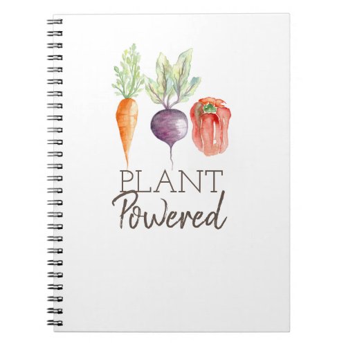 Plant Powered  Healthy Veggies  Watercolor Notebook