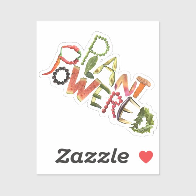 Plant Powered - Vegan Lifestyle - Healthy Eating  Sticker (Sheet)