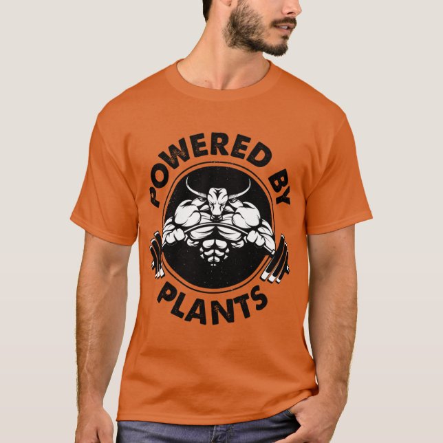Plant powered Vegan workout friend T-Shirt (Front)
