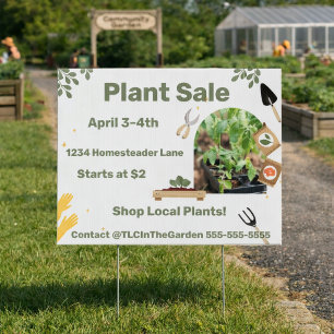 Plant Sale Garden Sign