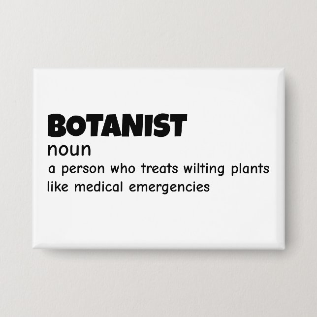 Plant Scientist Funny Definition Button (Front)