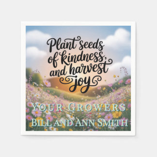 Plant Seeds of Kindness Customizable  Napkins