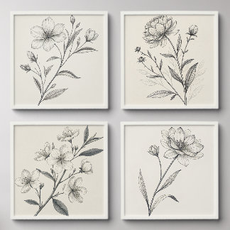 Plant sets picture wall bedroom peel and stick photo tile