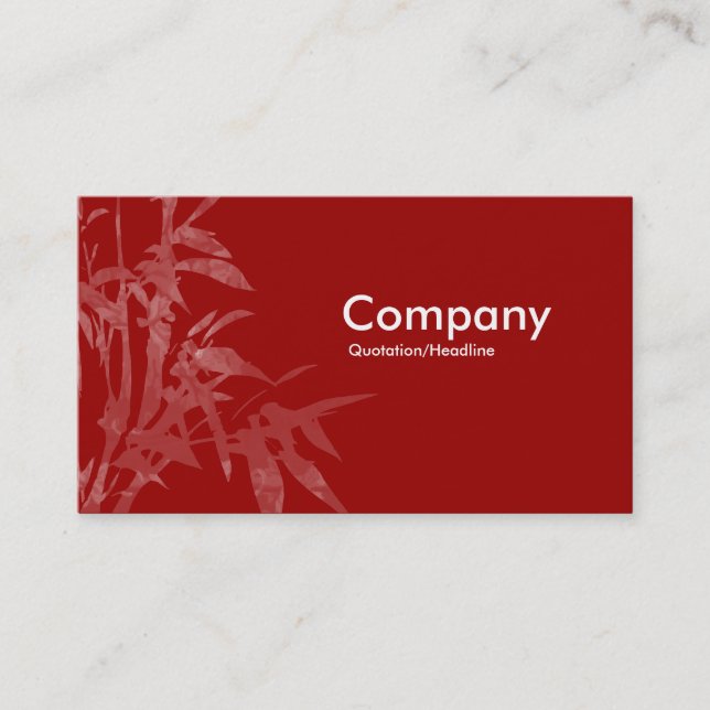 Plant Shoots - Maroon (Two Toned) Business Card (Front)
