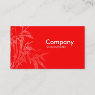 Plant Shoots - Red (Two Toned) Business Card