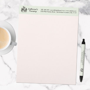 Plant Shop Nursery Modern Abstract with Address Letterhead