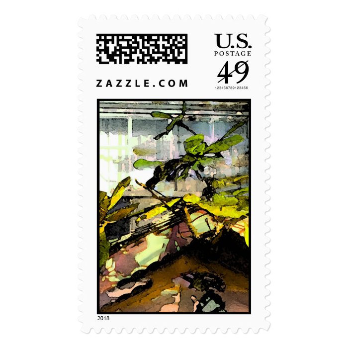 Plant Stam Window Postage Stamps