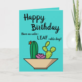 Plant Succulent Garden Birthday Card