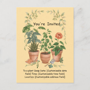 Plant Swap Invitation Earth Day Event Card