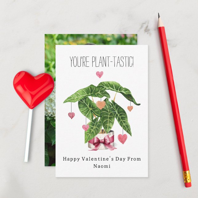 Plant-tastic Pun Photo Classroom Valentine Card (Creator Uploaded)