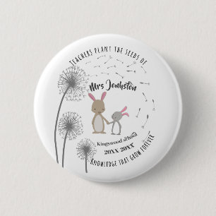 Plant the Seed of Knowledge Button, Dandelion  Button