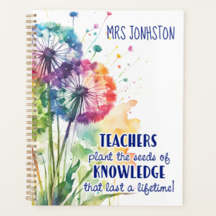 Plant the seed of knowledge Dandelion quote Planner