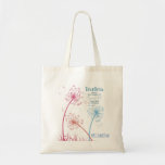 Plant The Seed Of Knowledge Dandelion Quote Tote Bag at Zazzle
