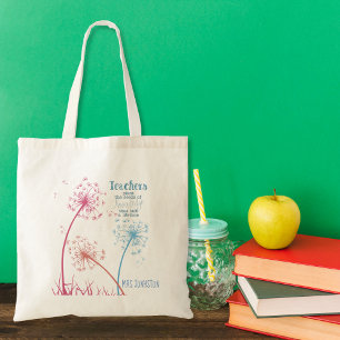 Plant the seed of knowledge Dandelion quote Tote Bag