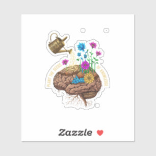 Plant the Seeds of Knowledge   Inspirational Brain Sticker