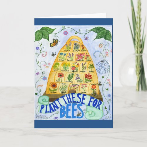 Plant These For Bees Greeting Card