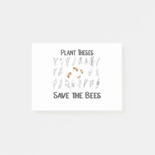 Plant These Save the Bees _  Beekeeper Nature Love Post_it Notes
