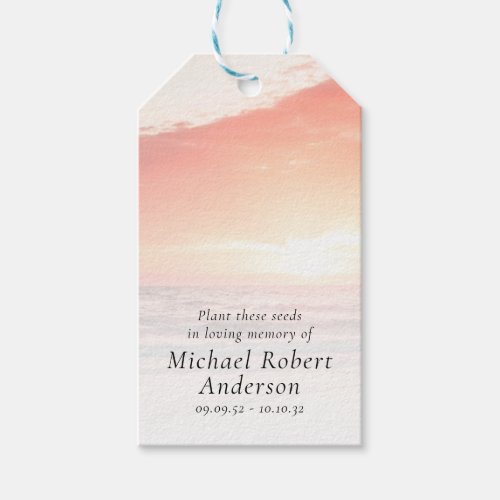 Plant These Seeds In Loving Memory Funeral Favor Gift Tags